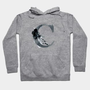 Floral Monogram C Dark Herbs And Flora Hoodie